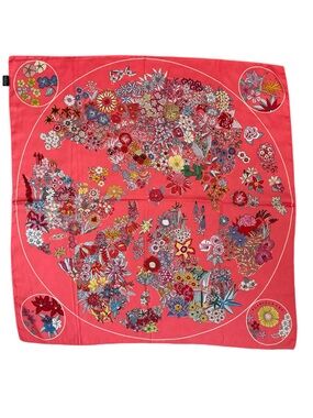 Designer-style 90cm Silk Floral Scarf